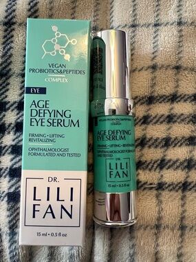 New! Dr. Lili Fan Age Defying Eye Serum - Teal & Silver